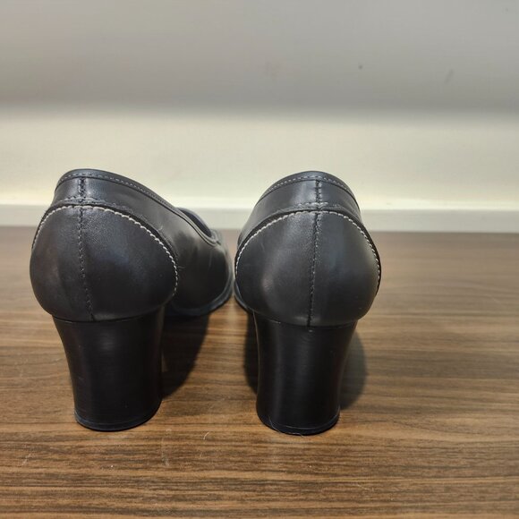 Black Loafer-Style Heels - Picture 5 of 7